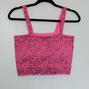 Hot Pink Cheetah Print Crop Top